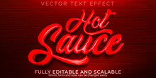 Hot Sauce Text Effect, Editable Chili And Pepper Text Style