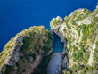 Vista aerea del fiordo di furore, costiera amalfitana, italia