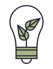 Poster - bulb with leafs