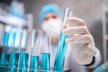 Wall Mural - professional health care researchers scientist working in life of medical science laboratory, scient