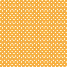 White And Orange Polka Dot Seamless Pattern. Vector Background.