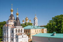 Two Ancient Churches Of The Elizabethan Church And The Assumption Cathedral In The Dmitrov Kremlin. Dmitrov.