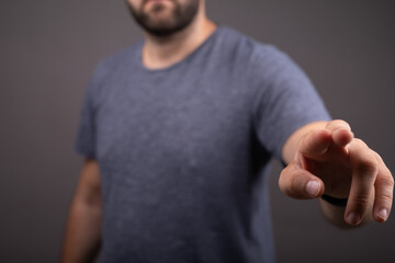 Poster - Businessman pointing his finger.