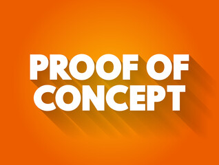 Poster - Proof of Concept text quote, concept background