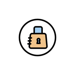 Wall Mural - Security lock safety icon vector