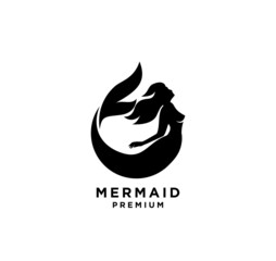 Mermaid logo icon design illustration