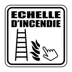 Canvas Print - Logo échelle d'incendie.