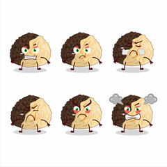 Canvas Print - Truffle cartoon character with various angry expressions