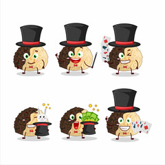 Sticker - A truffle Magician cartoon character perform on a stage