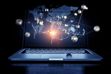 Aufkleber - Social Web Network Background Image