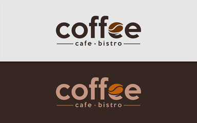 Poster - Coffee Logo Design with Minimalist Style Art Logotype Style Concept.
