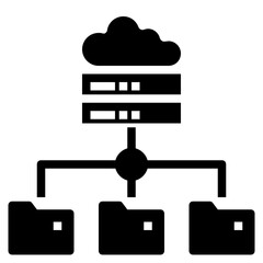 Sticker - cloud glyph icon