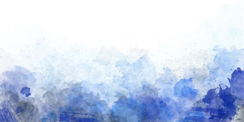 Poster - Blue watercolor background