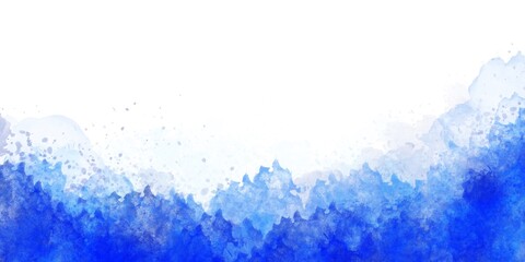 Poster - Blue watercolor background