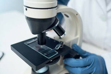 Laboratory microscope biotechnology research work