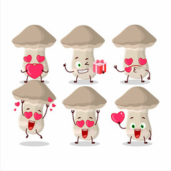 Sticker - Toadstool cartoon inn character with love cute emoticon