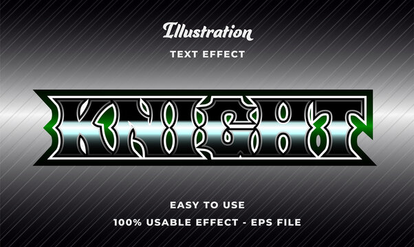 knight text effect