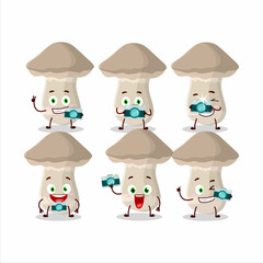 Sticker - Photographer profession emoticon with toadstool cartoon character