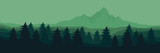 Fototapeta Las - Forest mountain silhouette vector illustration for background, banner, backdrop, tourism design, apps background and wallpaper