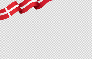 Waving flag of Denmark isolated  on png or transparent  background,Symbol of Denmark,template for banner,card,advertising ,promote, vector illustration top gold medal sport winner country