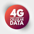© dizain - 4G - fourth generation cellular data text, technology concept background