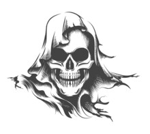 Skull In A Hood Tattoo