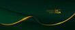 Luxury green background combine with glowing golden lines.