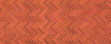 Red Brick Wall Herringbone Pattern Texture Abstract Background Vector Illustration
