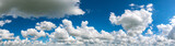 Fototapeta Na sufit - Panorama Blue sky and white clouds.Fluffy cloud in the blue sky background.Vivid sky on white cloud.