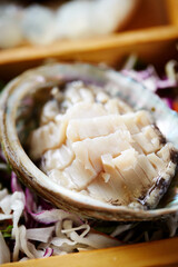 Poster - Fresh Abalone Sashimi on Vegetables