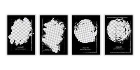 Wall Mural - vector template grunge brush texture with overlay. abstract frame pattern element grunge shape clipp