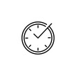 © sekinekhanim - Check mark on clock line icon
