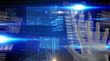 Poster - Animation of hand over data processing and statistics recording
