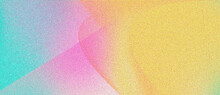 Colourful 80s, 90s Style Background Banner With A Noisy Gradient Texture
