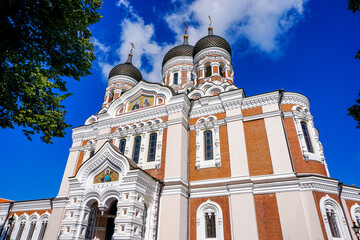 Poster - the Alexander Nevsky Cathedral in the heart of the old town of Tallinn