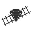 Ruby on the rails. A programming language framework for developing internal web server software. RoR symbol logo www internet graphics