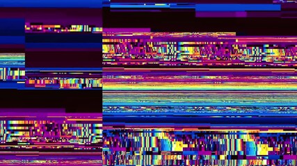 Aufkleber - Looping video interference footage. Imitation of a Datamoshing video.