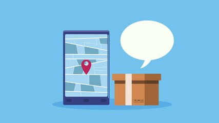 Sticker - smartphone and box delivery app