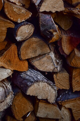 Poster - Closeup shot of a pile of lumber