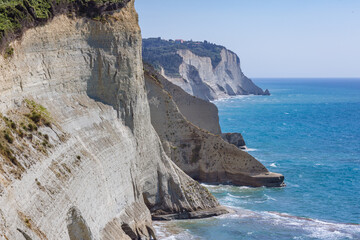 Sticker - Cliffs of Cape Drastis at the northwest tip of Greek Island of Corfu