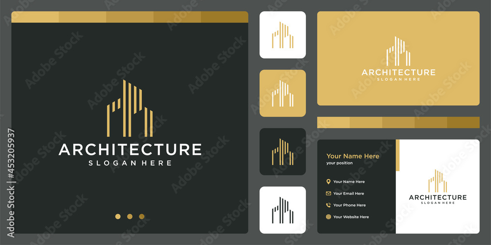 Abstract Building real estate logo design template graphic vector ...