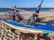 Jangada is a typical Brazilian fishing boat from Cumbuco beach - State of Ceara - Brazil
