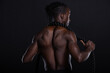 © Creative Flame - Black man studio portrait, fitness, strength, and power