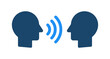 © Icons-Studio - People speaking, talking, listening icon.