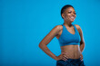 © Creative Flame - Portrait of African American woman in fitness wear with copy-space
