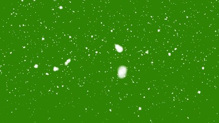 Wall Mural - Snow falling on green screen background