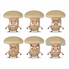 Sticker - Milk mashroom cartoon character with various angry expressions