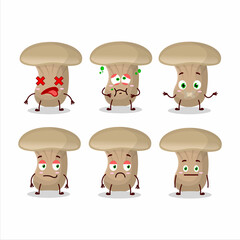 Sticker - Milk mashroom cartoon character with nope expression