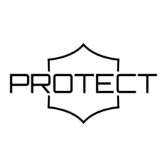 Poster - Protect icon isolated on white background 