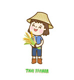 Fototapeta Dinusie - Thai farmer character.